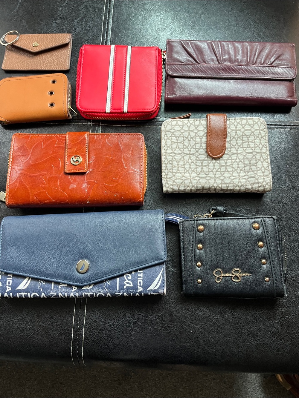 Nautica Navy and White Continental Wallet